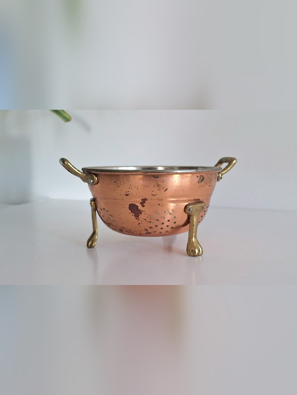 Small copper colander